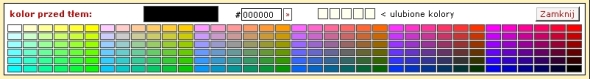 paleta kolorów
